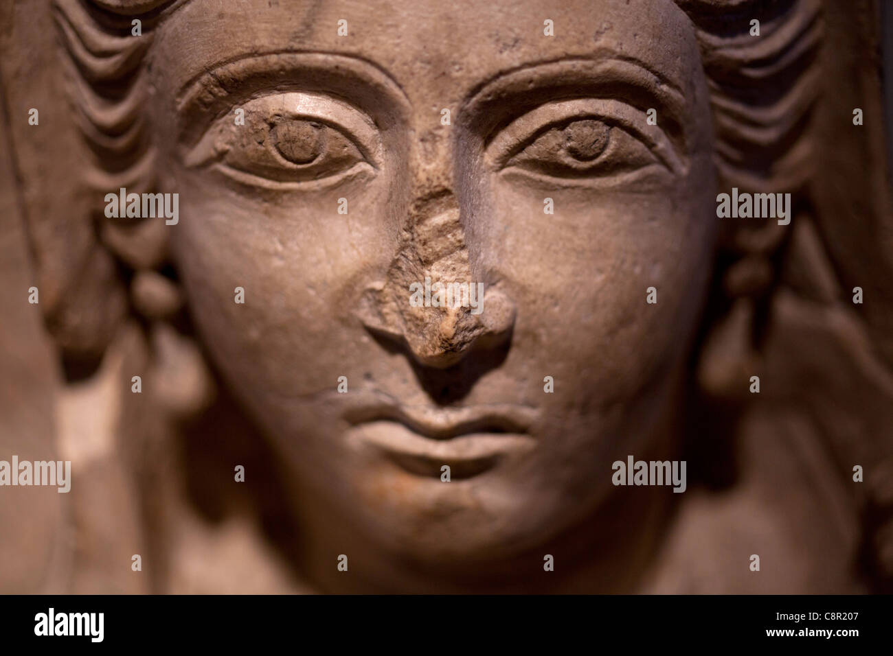 Zweiten Jahrhundert n. Chr. weibliche Funerary Büste aus Palmyra Syrien im Manchester Museum Stockfoto