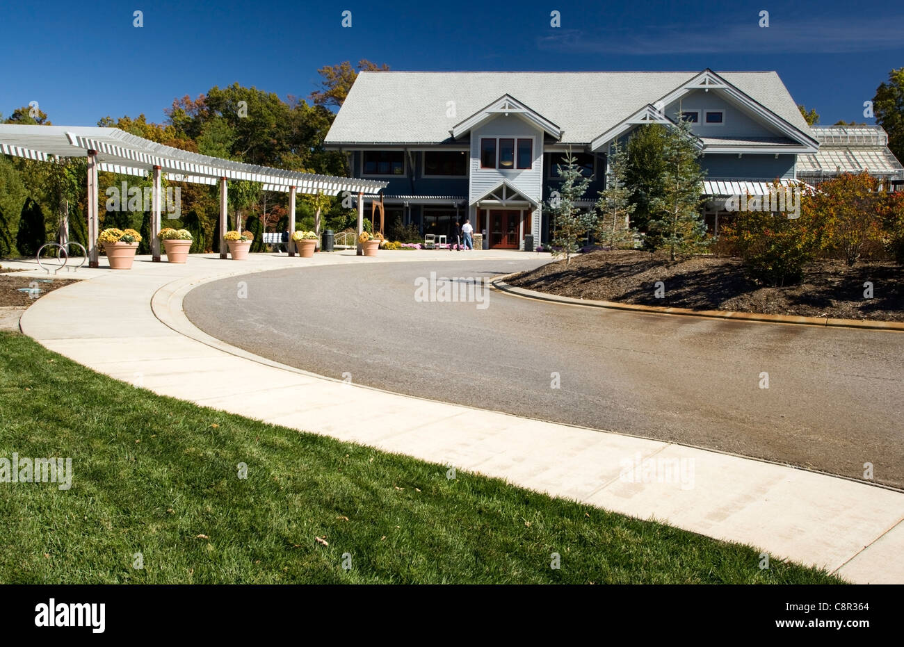 Besucherzentrum am North Carolina Arboretum - Asheville, North Carolina USA Stockfoto