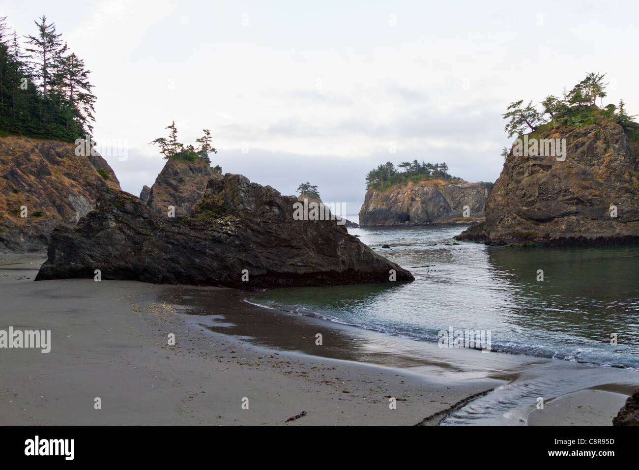 Secret Beach in der Nähe von Brookings und Bold Strand Oregon Stockfoto