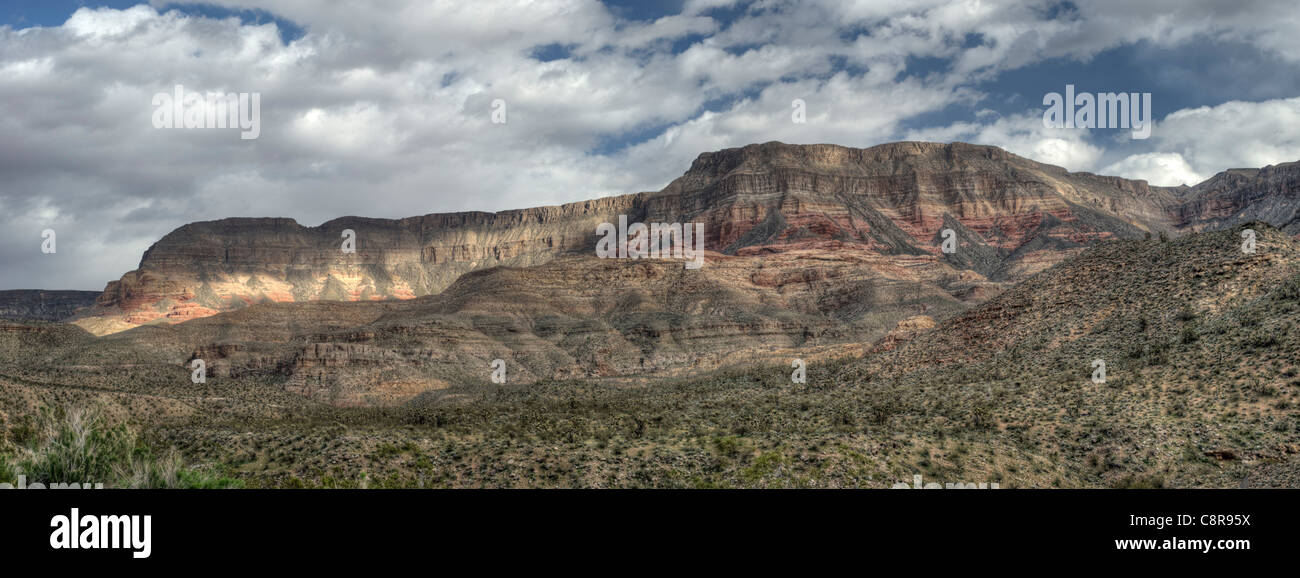 Die grauen Punkte Klippen in den Virgin River Canyon extremen Nordwesten Arizonas. Stockfoto