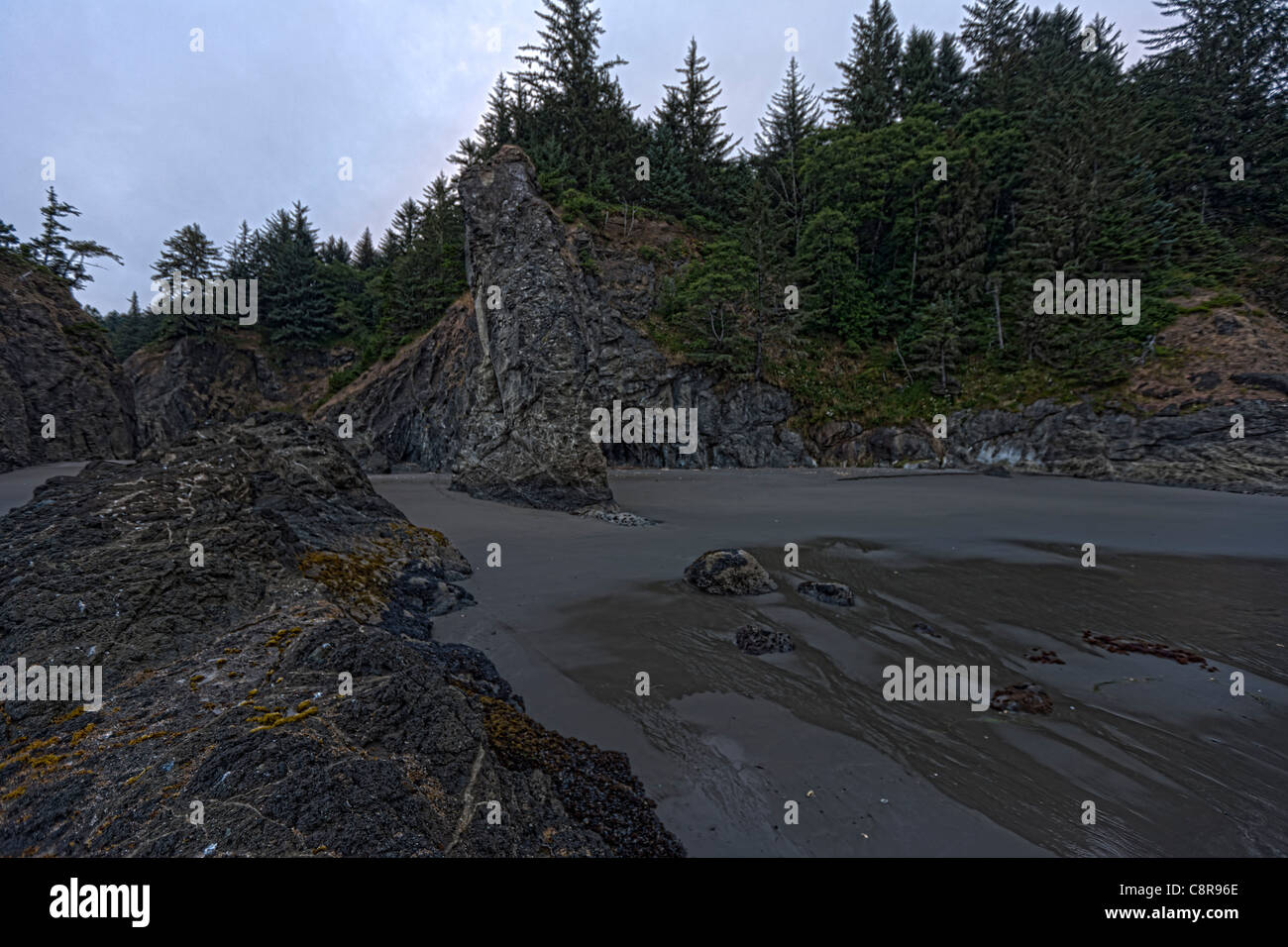 Secret Beach in der Nähe von Brookings und Bold Strand Oregon Stockfoto