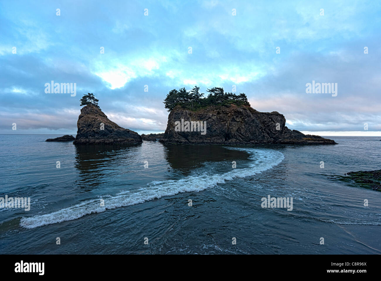 Secret Beach in der Nähe von Brookings und Bold Strand Oregon Stockfoto