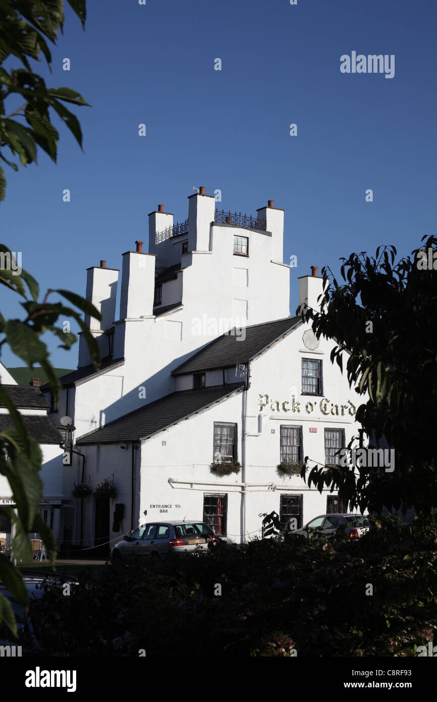 Pack o-Karten Inn, Combe Martin, Devon, England Stockfoto