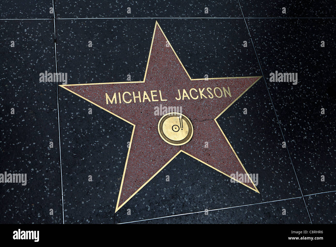 Stern Sie Michael Jackson auf dem Hollywood Walk of Fame Stockfoto