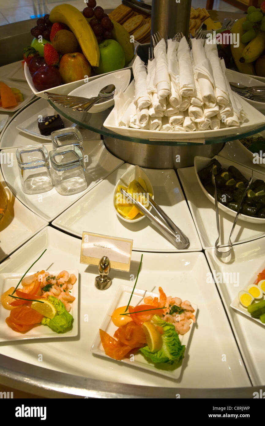 Emirate erstklassige Business Lounge Food Beverage Stockfoto