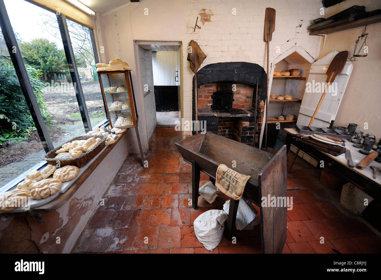 Die Bäckerei im Scherbenhaufen Victorian Village in Newent, Gloucestershire - ein Museum der Victoriana UK 2009 Stockfoto