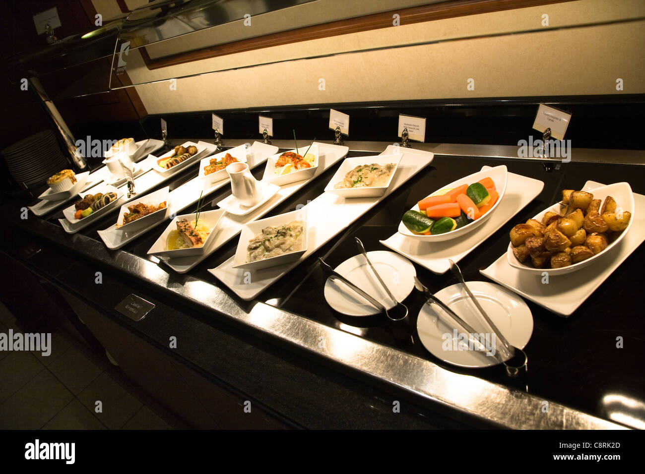 Emirate erstklassige Business Lounge Food Beverage Stockfoto