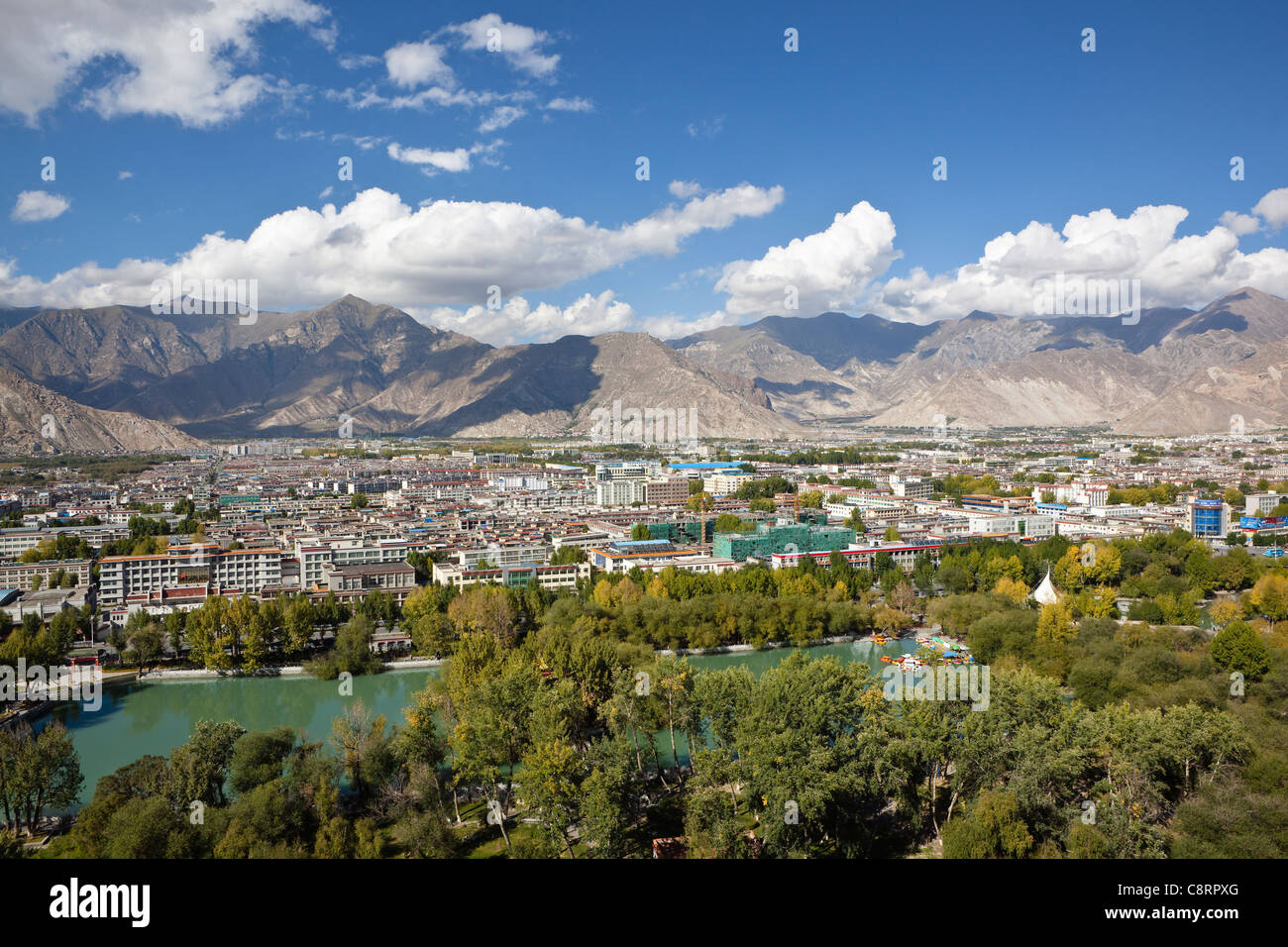 Tibet: die Stadt Lhasa Stockfoto