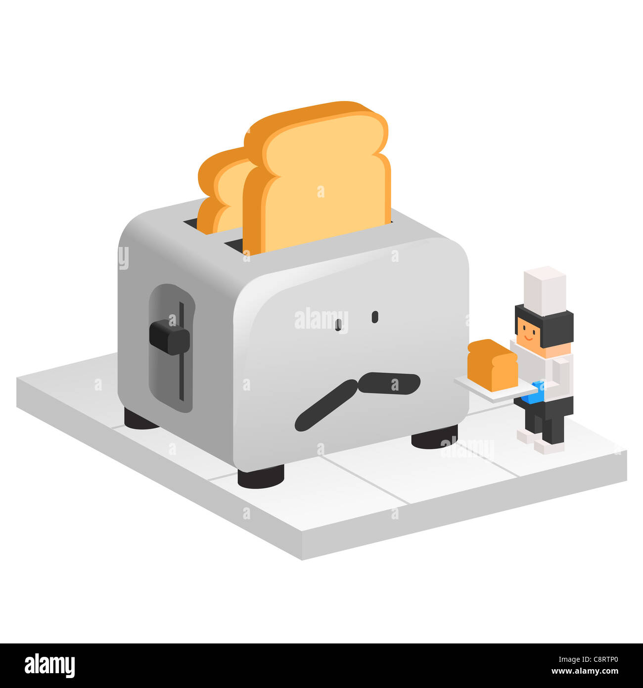 Toast-Brot-Maschine Stockfoto