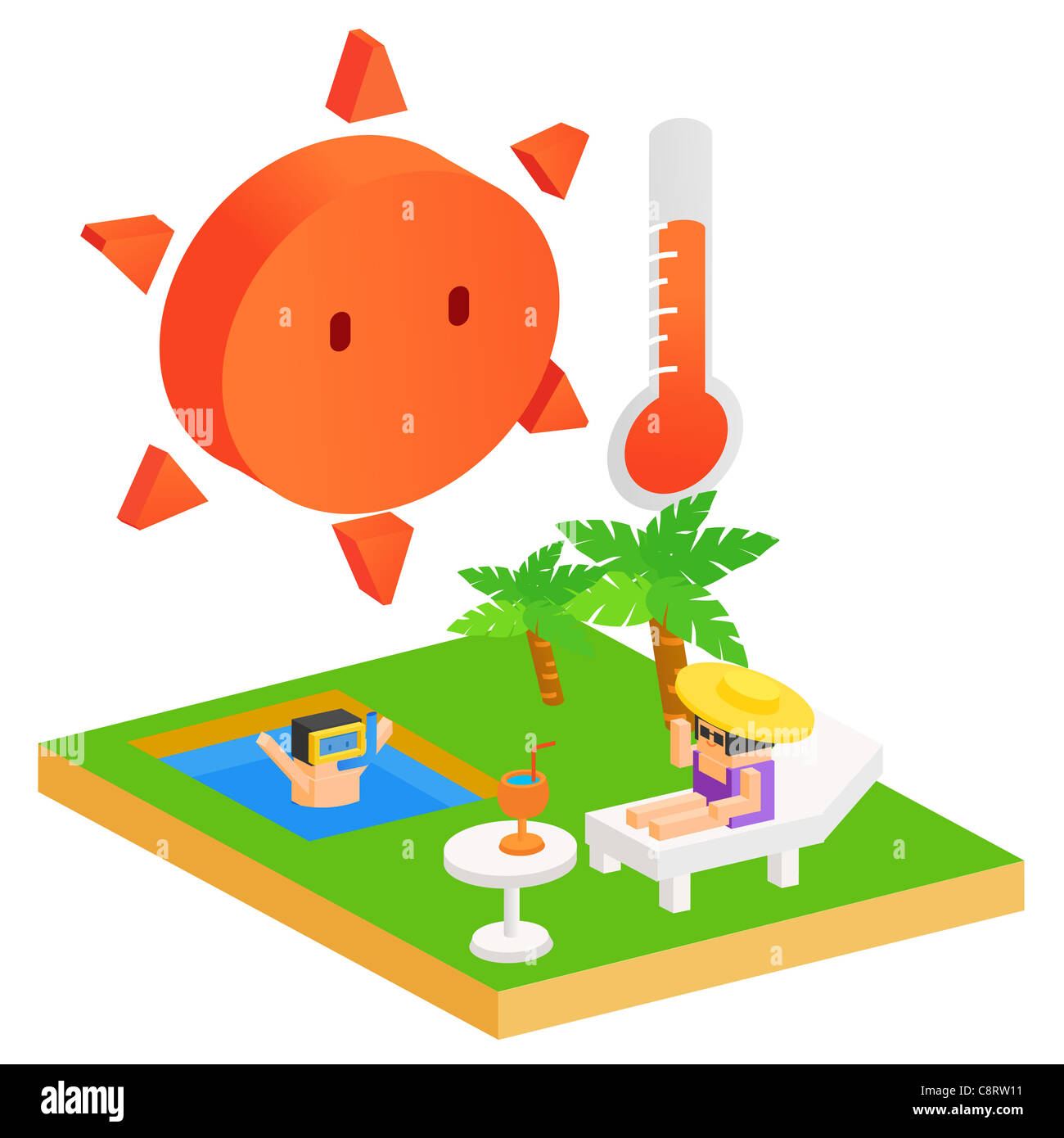 Heißer Sommertag Stockfoto