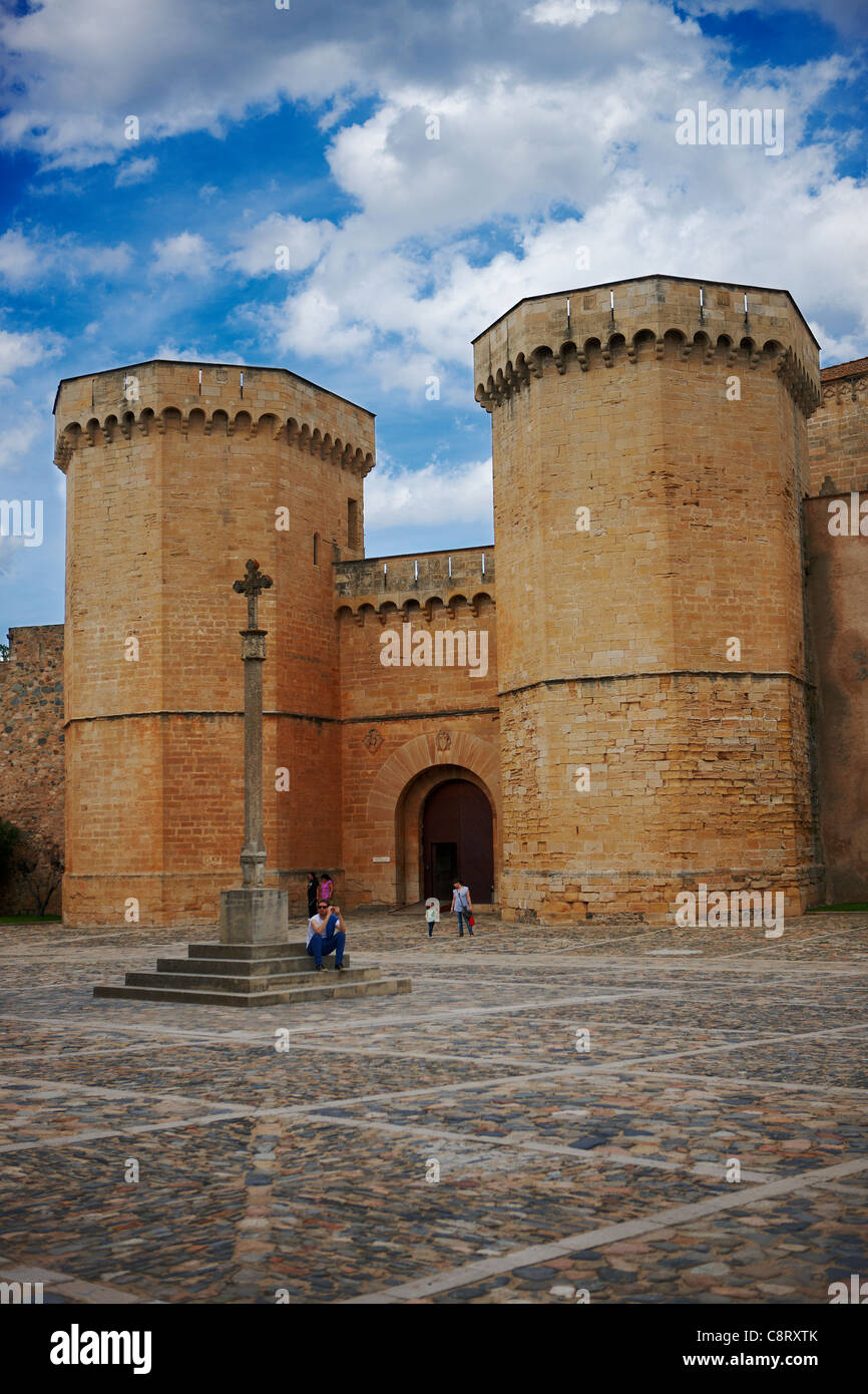 Der Königlichen Abtei von Santa Maria de Poblet. Vimbodi ich Poblet, Katalonien, Spanien. Stockfoto