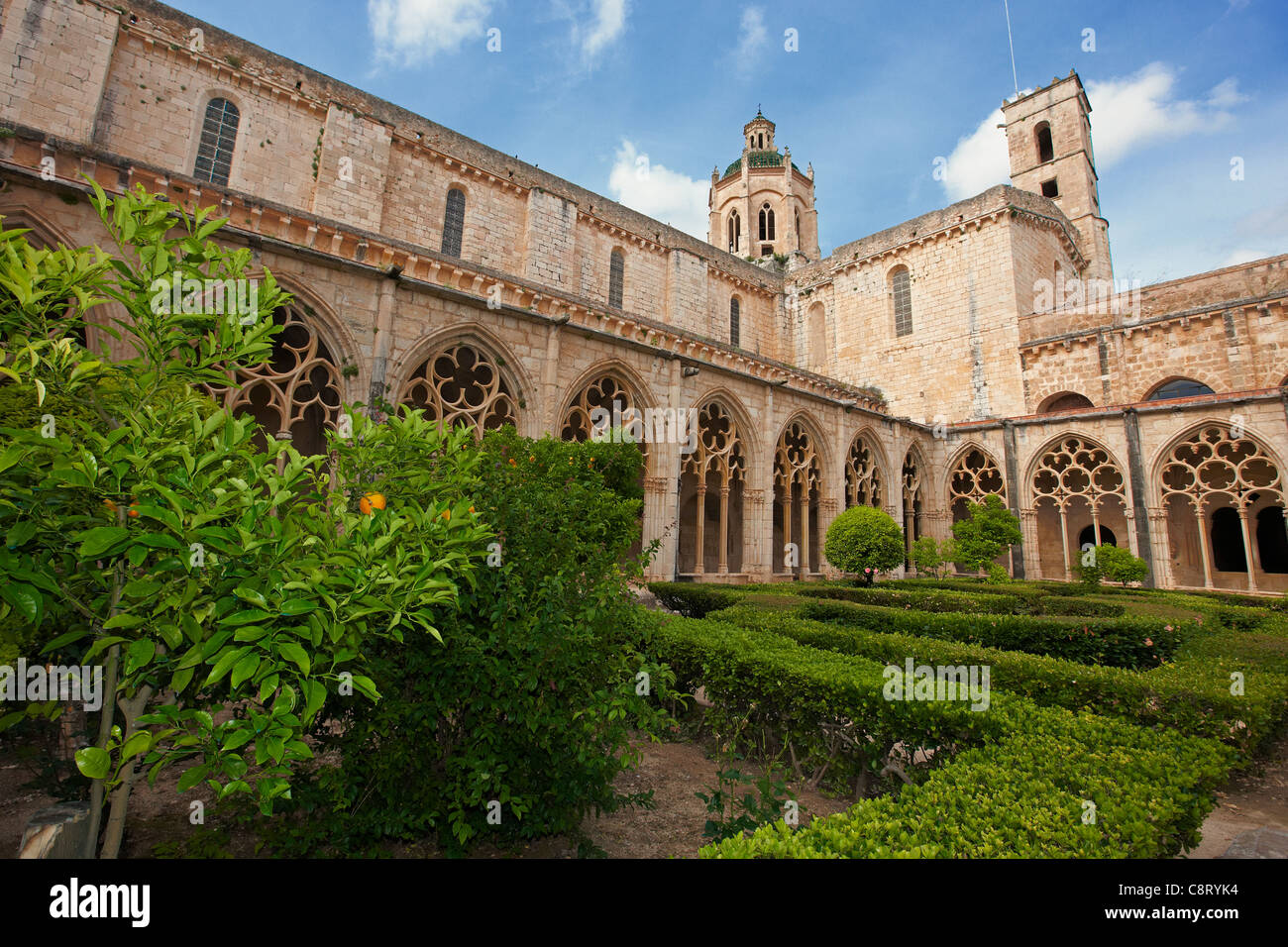 Der Königlichen Abtei von Santa Maria de Santes Creus. Santes Creus, Katalonien, Spanien. Stockfoto