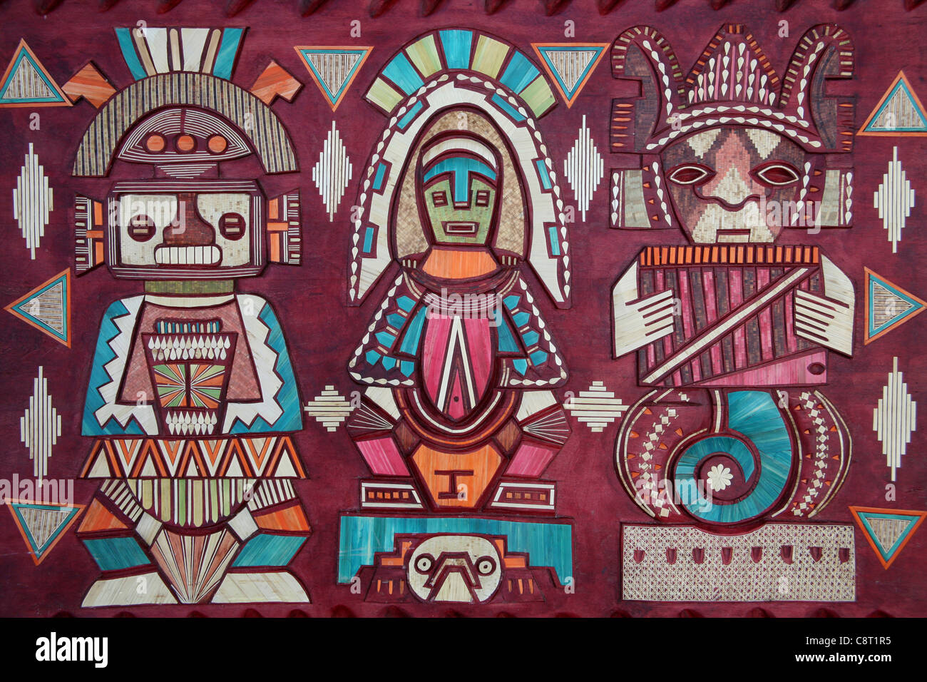 indische Kunst in Kolumbien Stockfoto