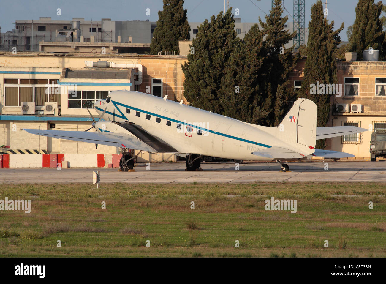 Basler BT-67 des US Department of State Air Wing in Malta Stockfoto