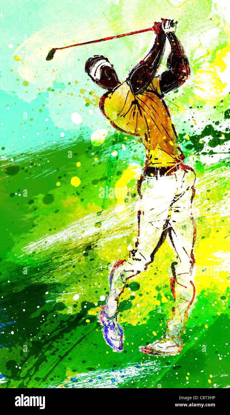 Golfspieler Stockfoto