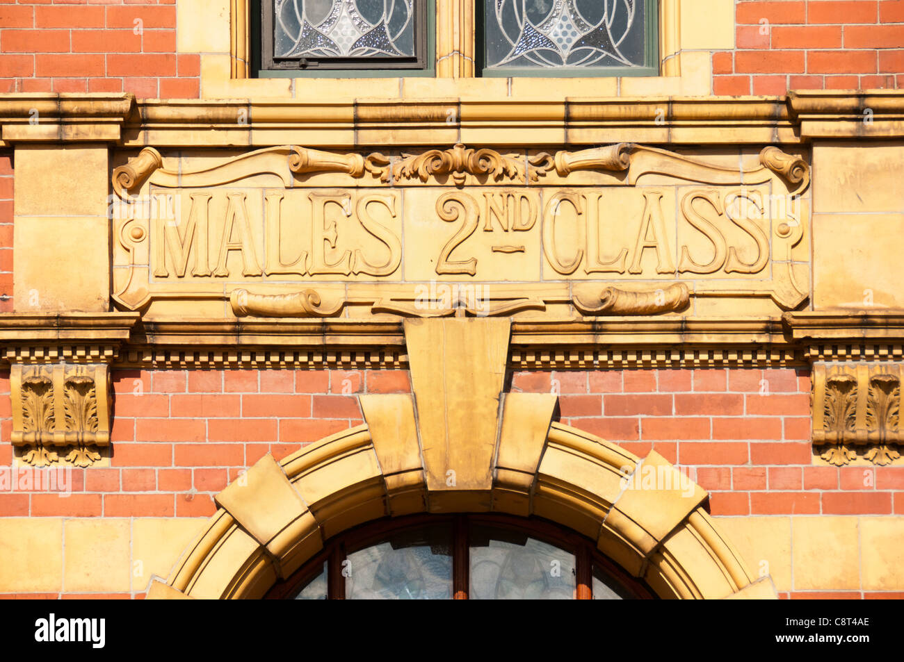 Detail aus den Victoria Baths, Manchester, England, UK. Entworfen vom Stadtvermesser T. de Courcy Meade und seinem Assistenten Arthur Davies, 1906. Stockfoto
