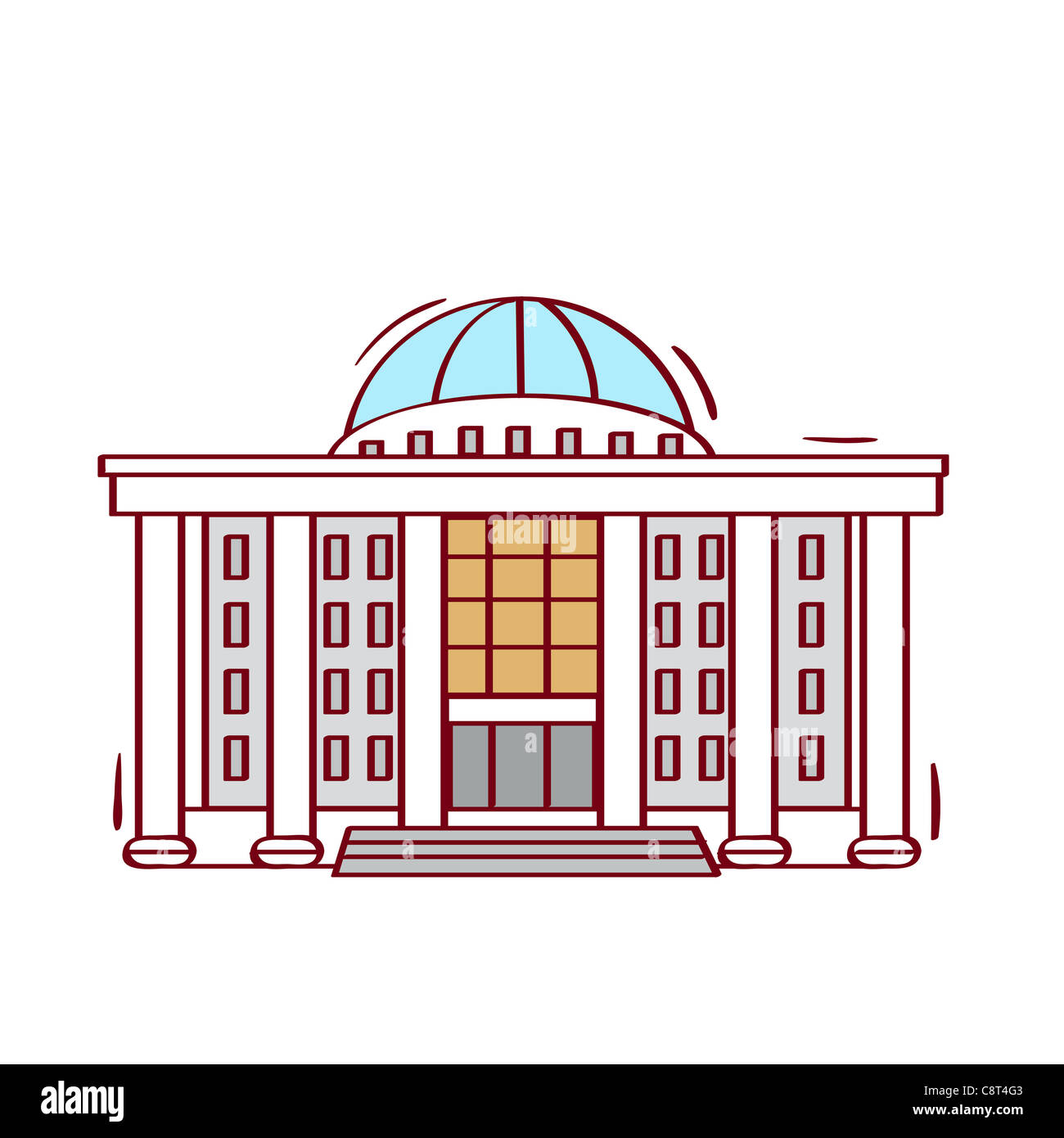 Abbildung des alten Mississippi State Capitol Stockfoto