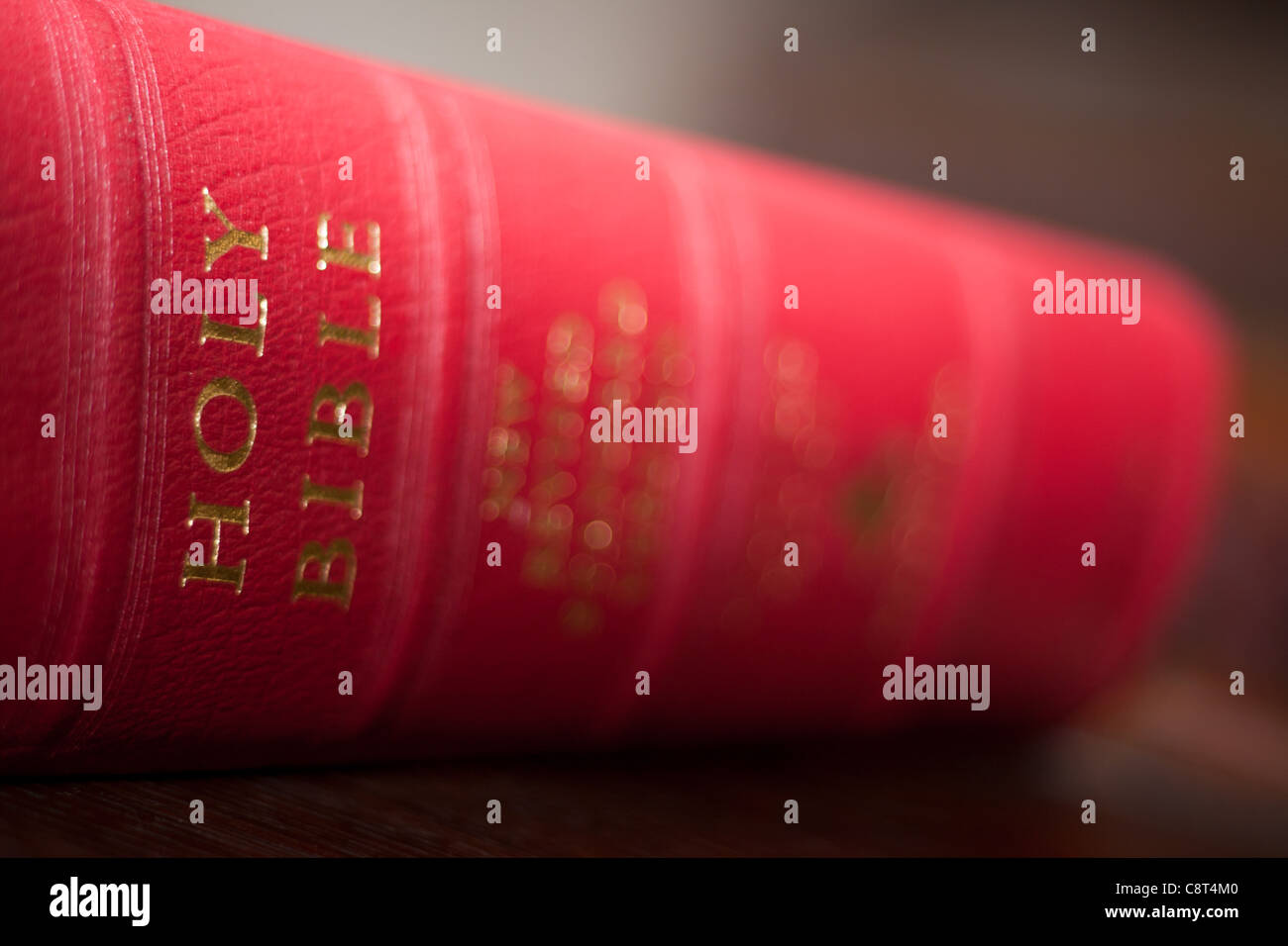 Die Bibel ist voll von religiösen Texten aus dem Christentum, das Wort Gottes in der Kirche. Stockfoto