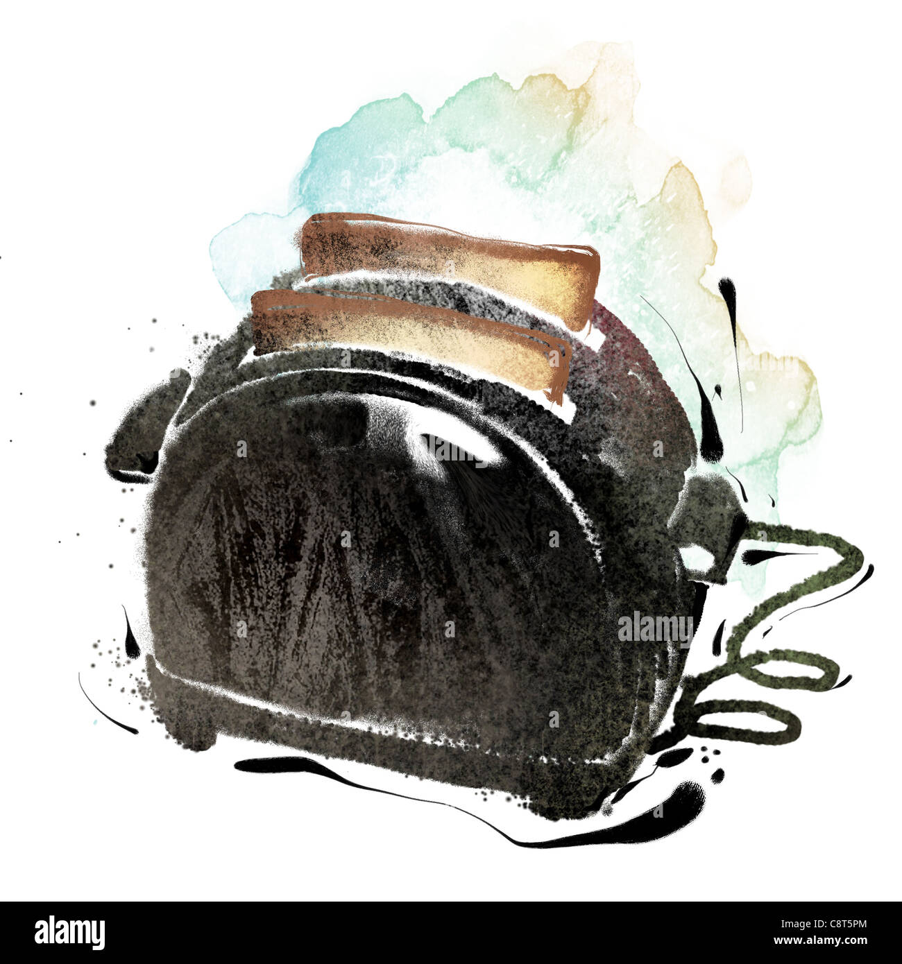 Toast-Brot-Maschine Stockfoto