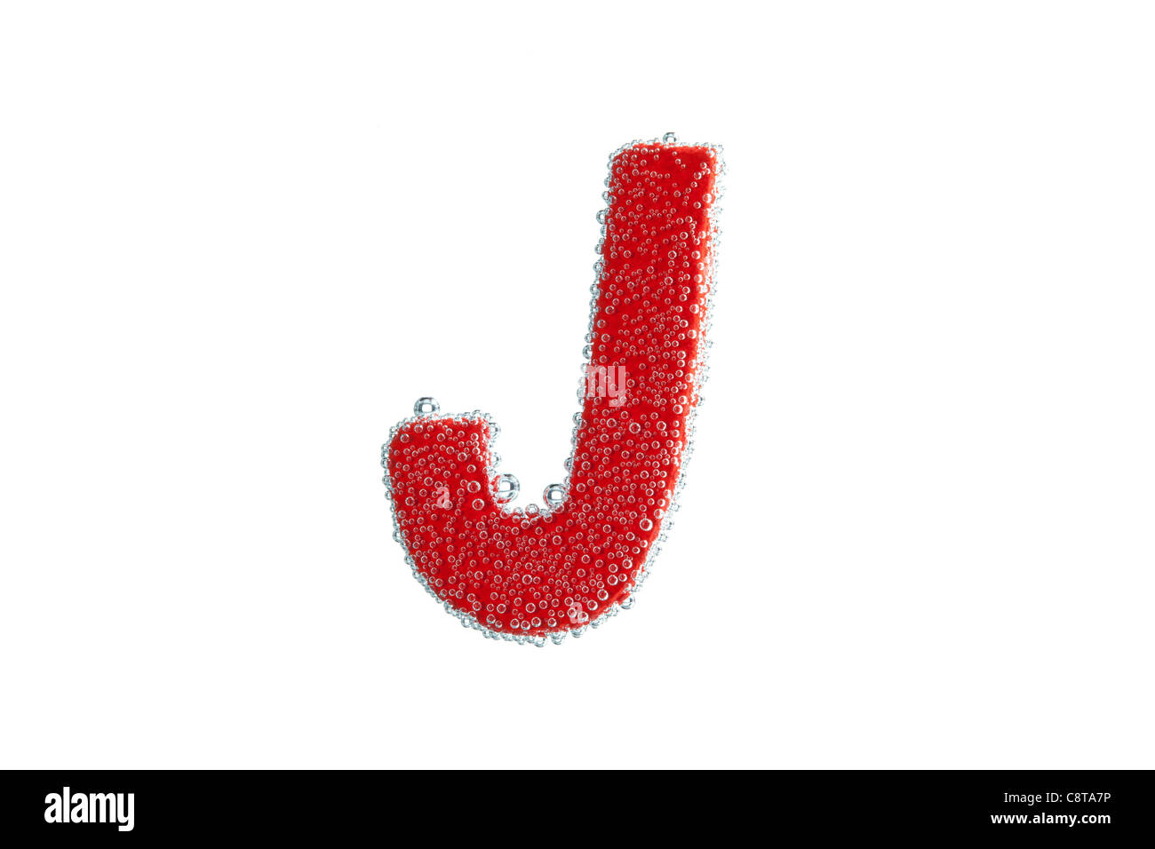 Rote Alphabet J Stockfoto