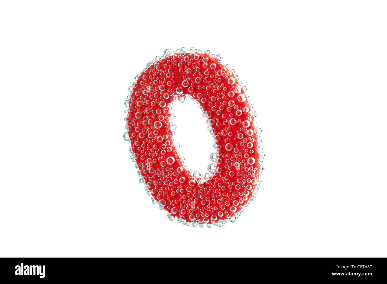 Rote Alphabet O Stockfoto