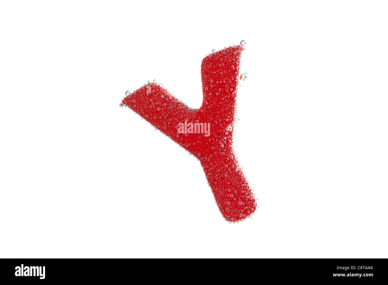 Rote Alphabet Y Stockfoto
