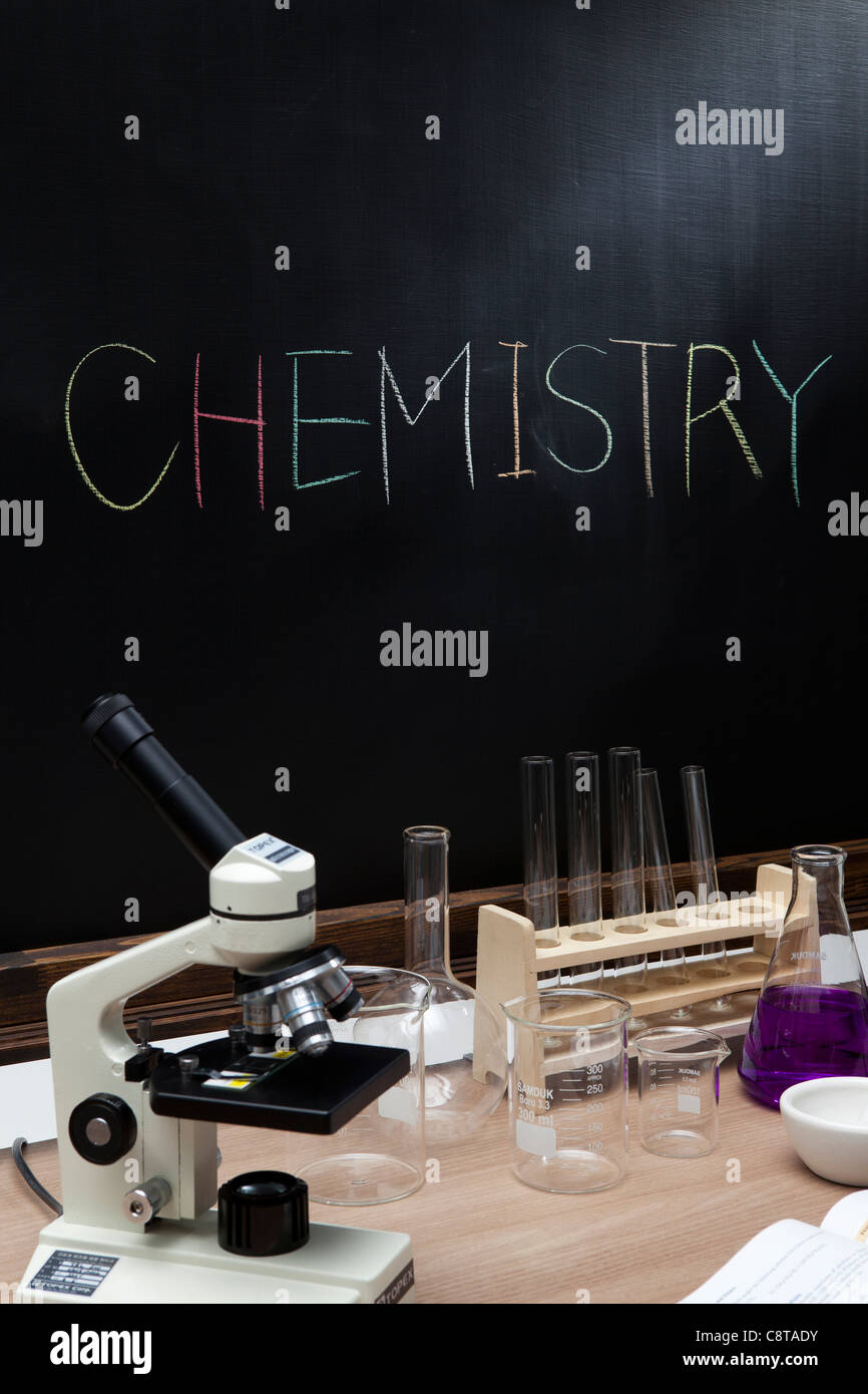 Chemie-Labor und Ausrüstungen Stockfoto