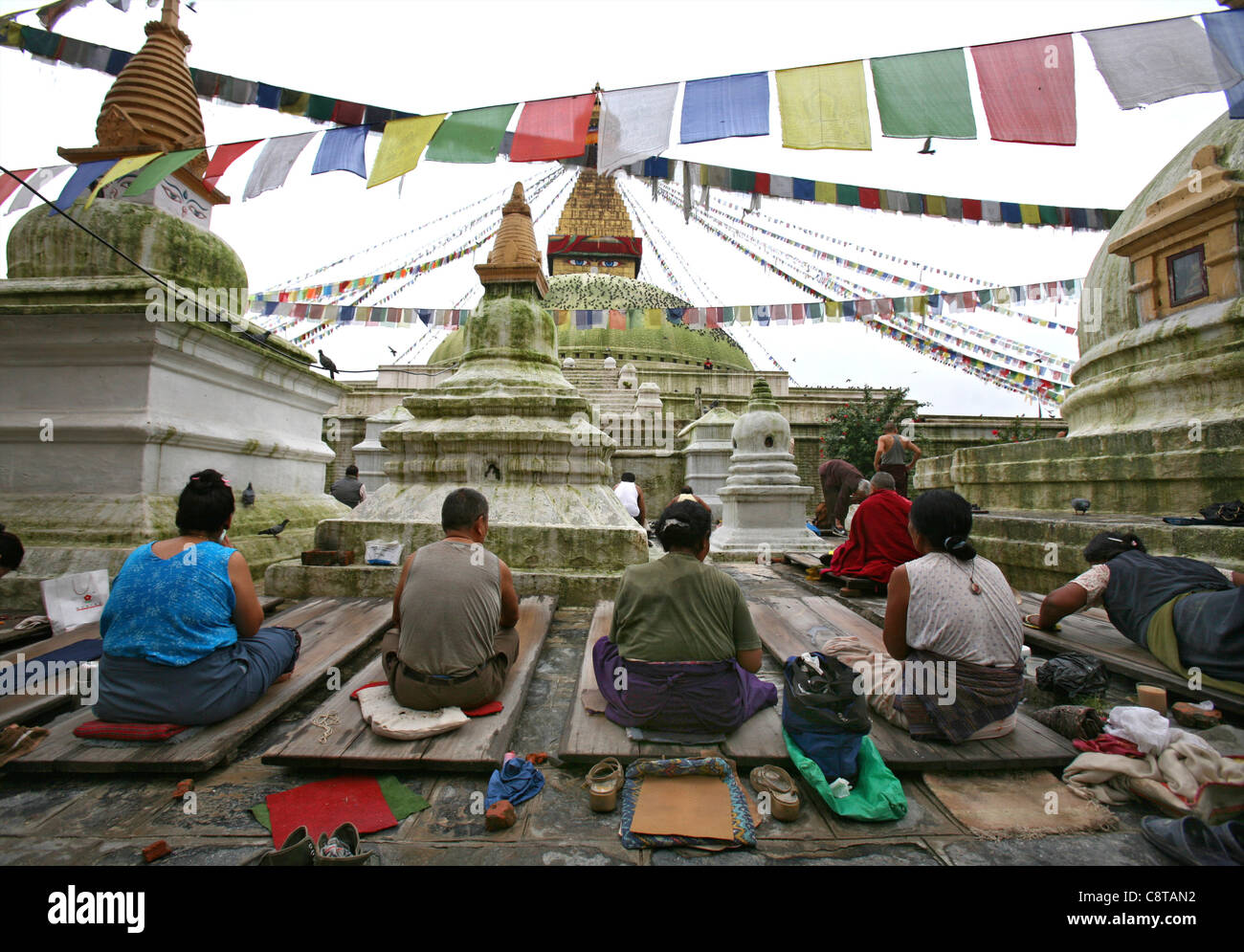 Tibetische Mönche in Nepal Stockfoto