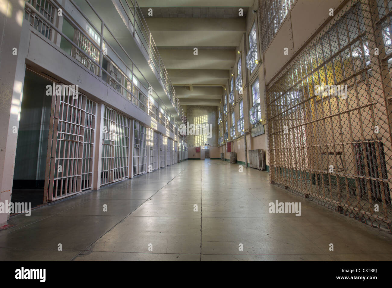 Alcatraz Insel Bundesrepublik Justizvollzugsanstalt Gefängniszellen Stockfoto