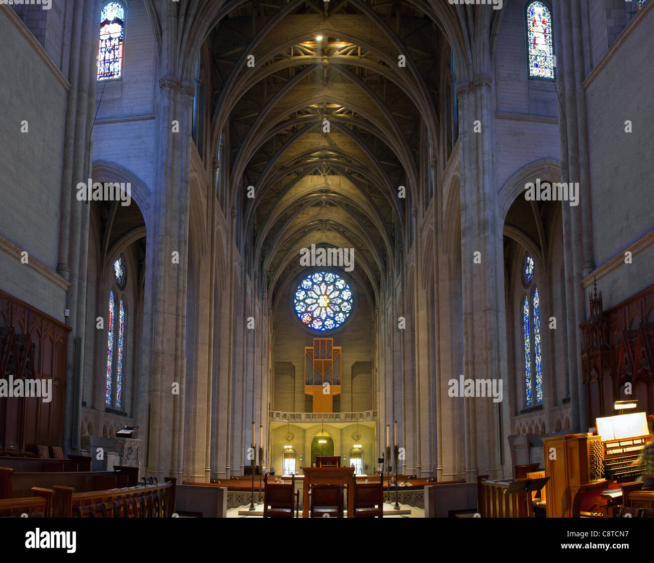 Historischen Grace Cathedral Innenarchitektur in San Francisco, Kalifornien Stockfoto