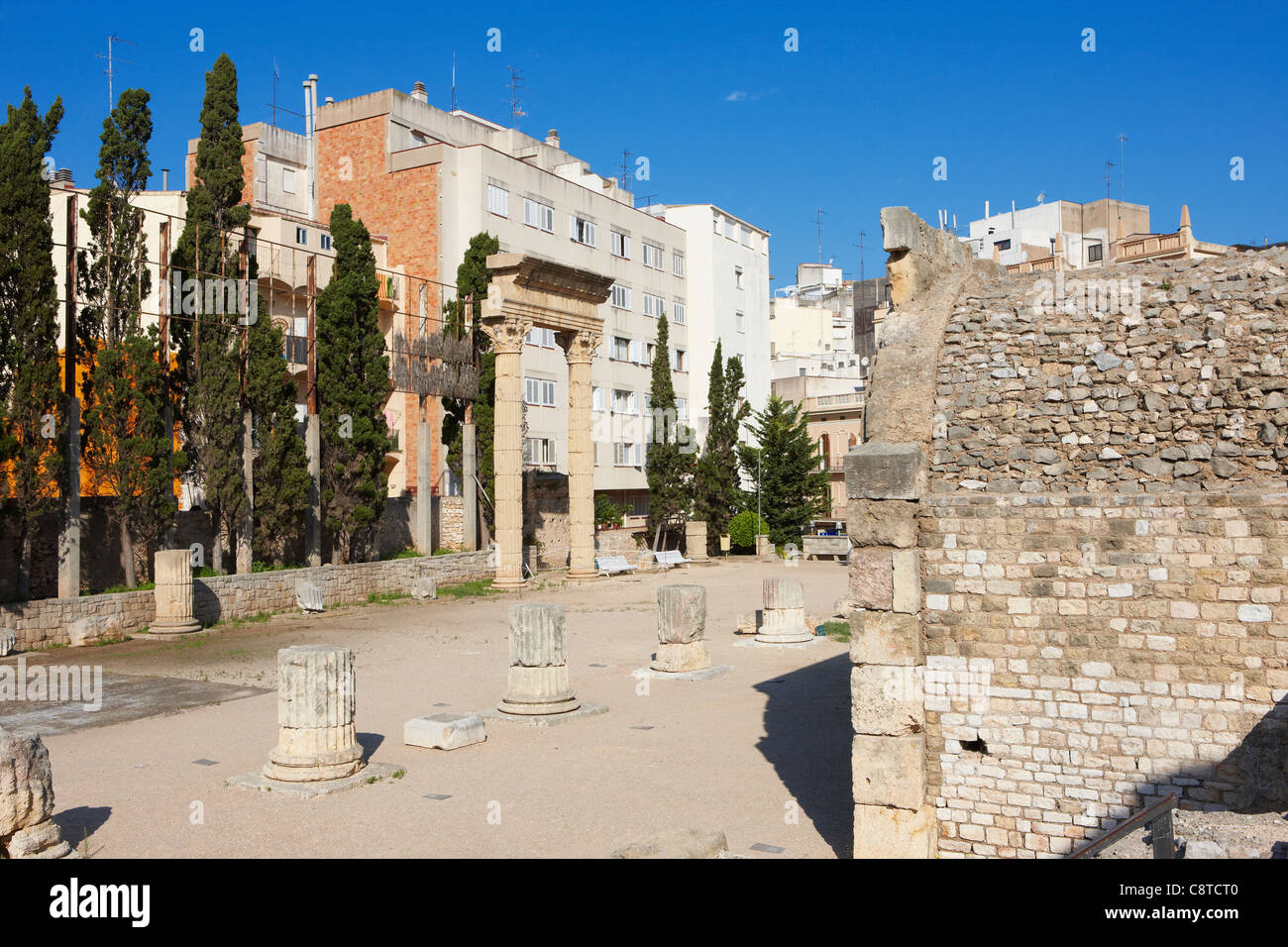 Ancient roman forum tarragona catalunya Fotos und Bildmaterial in