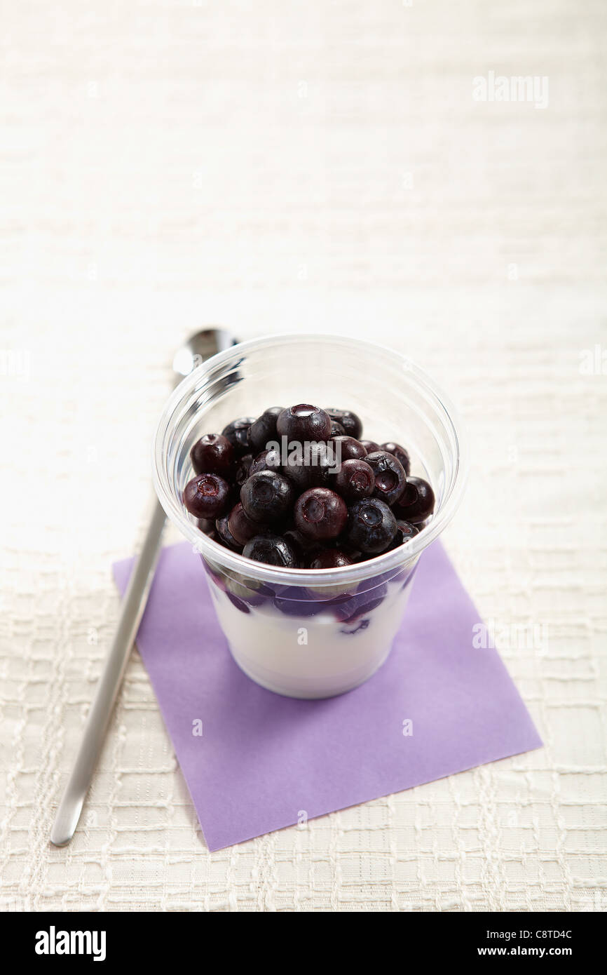 Beeren im Glas Stockfoto