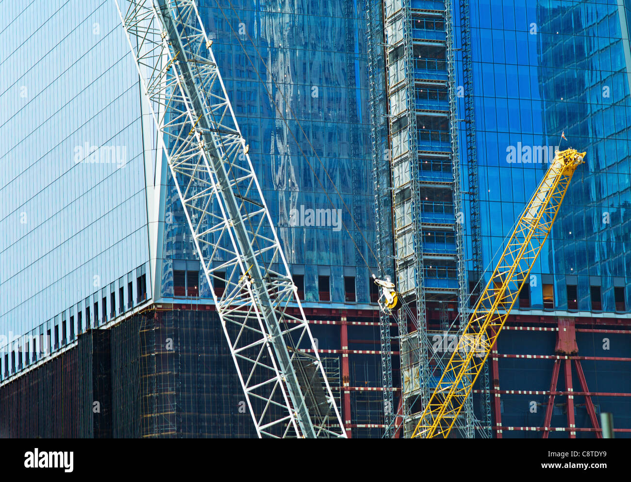 USA, New York, New York City, Lower Manhattan, Ground Zero, Freedom Tower-Baustelle Stockfoto
