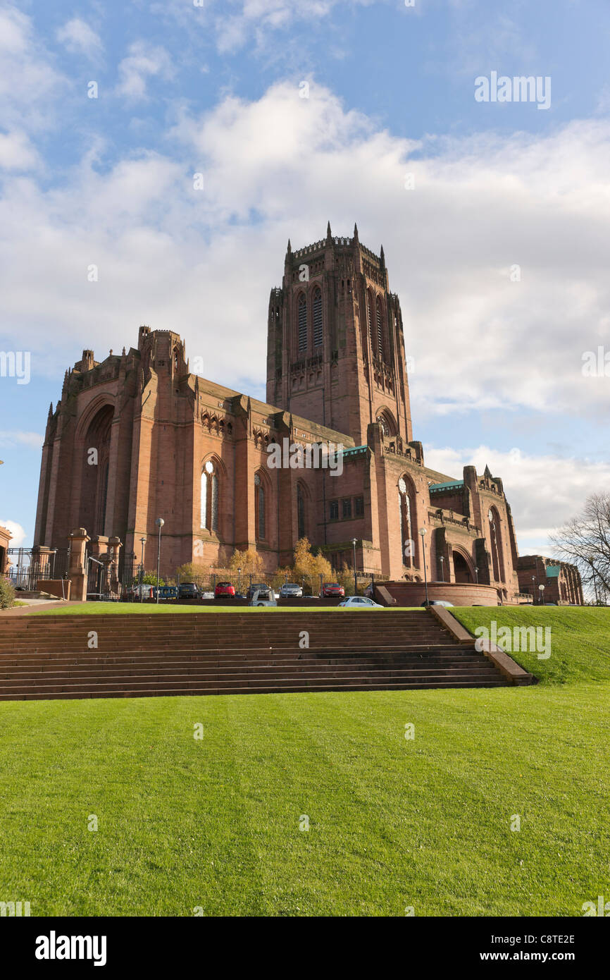 Liverpool Cathedral die anglikanische Kathedrale der Diözese von Liverpool. Stockfoto
