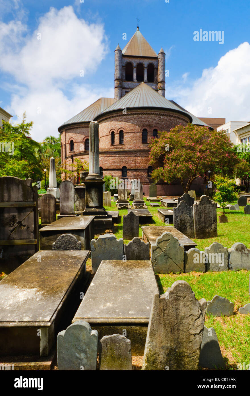 USA, South Carolina, Charleston, kongregationalistische Kirche und Friedhof Stockfoto