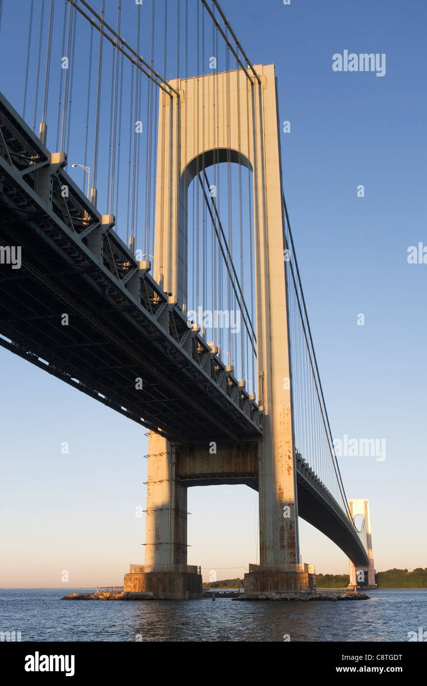 USA, Staat New York, New York City, Manhattan, Verrazano-Narrows Bridge Stockfoto