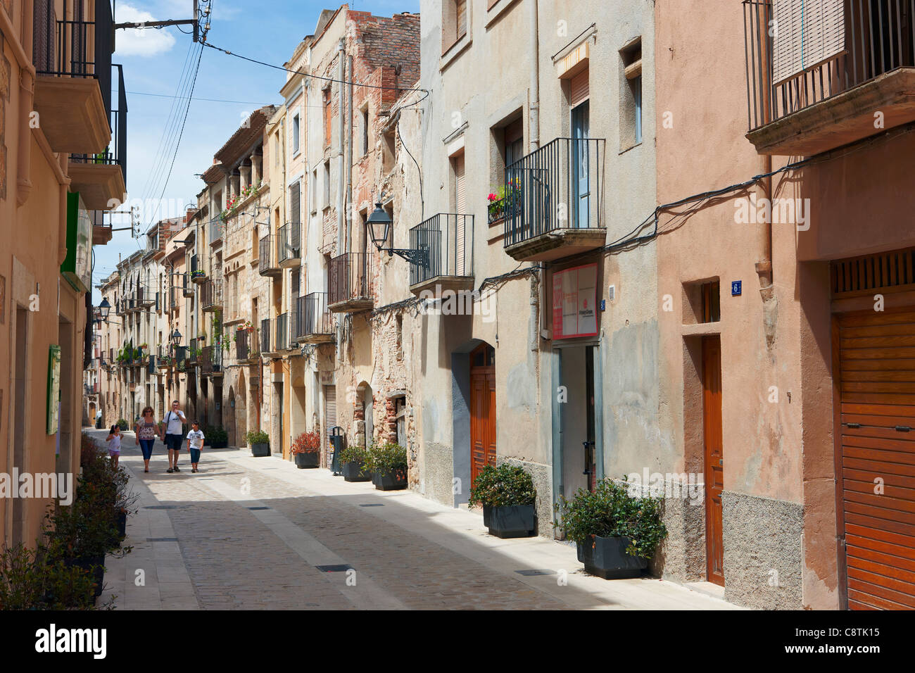 Montblanc-Stadt. Katalonien, Spanien. Stockfoto