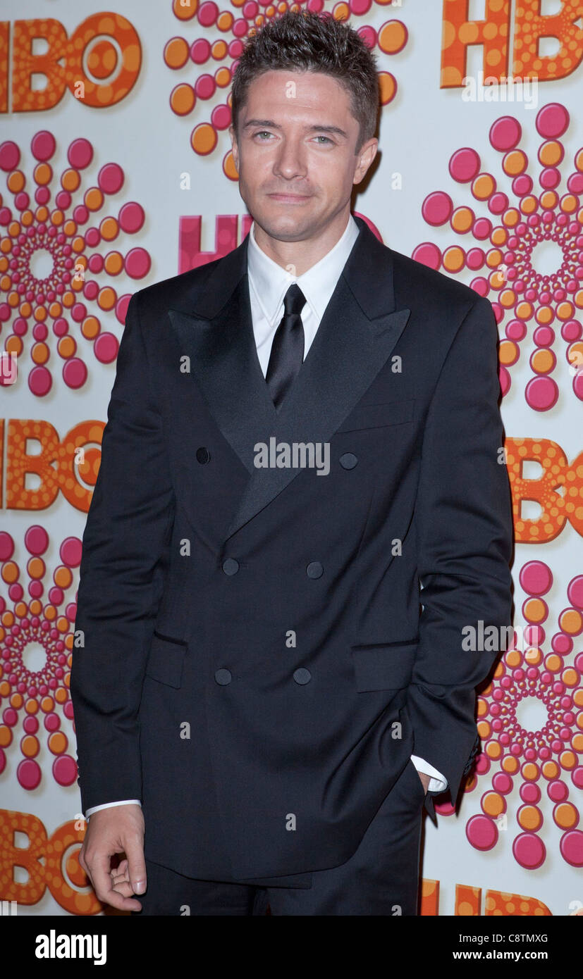 Topher Grace im Ankunftsbereich für HBO Post-Emmy Awards Empfang, The Plaza im Pacific Design Center, Los Angeles, CA am 18 September, Stockfoto