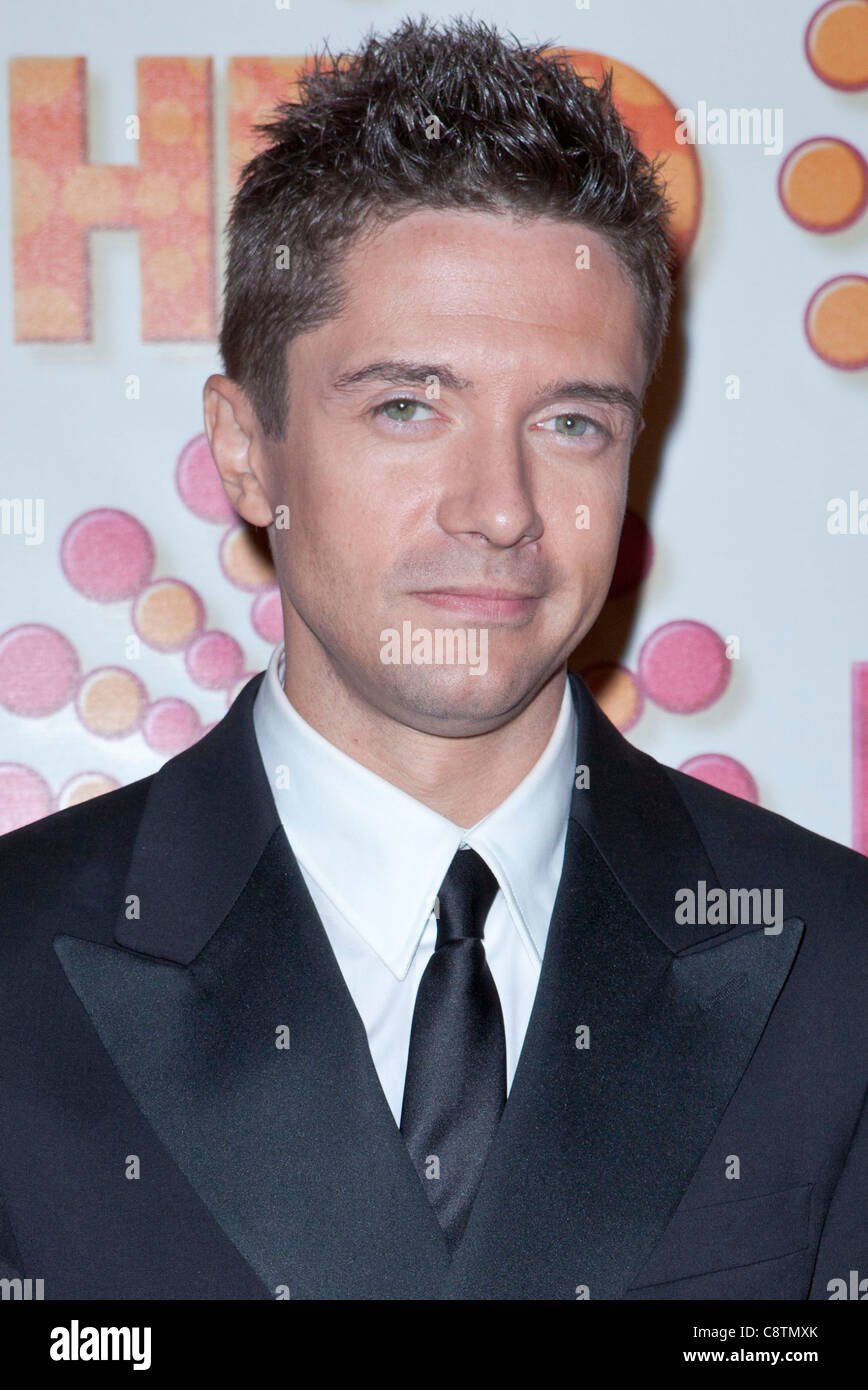 Topher Grace im Ankunftsbereich für HBO Post-Emmy Awards Empfang, The Plaza im Pacific Design Center, Los Angeles, CA am 18 September, Stockfoto