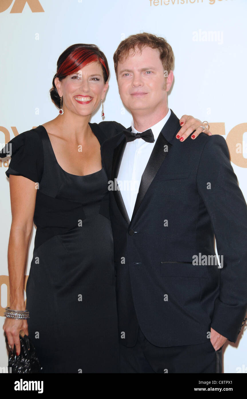 Urlaub Reinhorn, Rainn Wilson bei der Ankunft für die 63. Primetime Emmy Awards - Ankunft 1, Nokia Theatre L.A. Live, Los Stockfoto