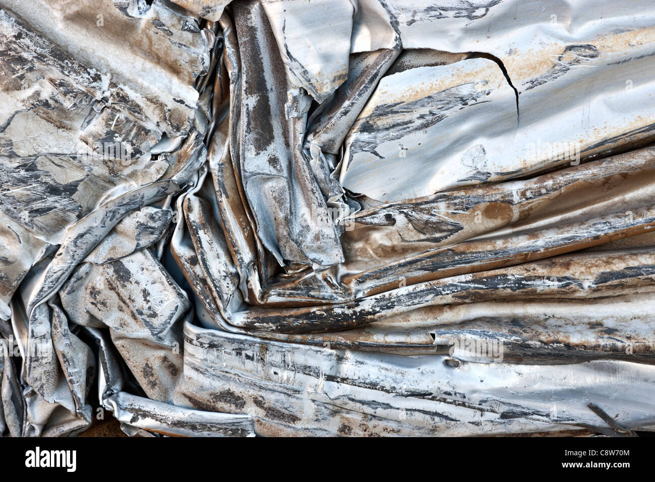 Recycling, verdichtet Aluminium-Folie Stockfoto