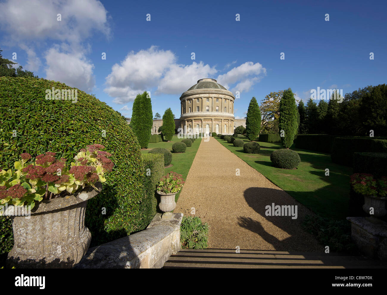 Ickworth Haus aus den italienischen Gärten Stockfoto