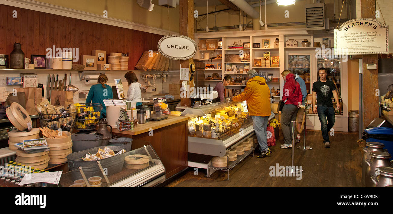 Beechers Restaurant Cafe Seattle Bauern Markt Stadt Washington Stadtstaat Vereinigte Staaten von Amerika USA Stockfoto