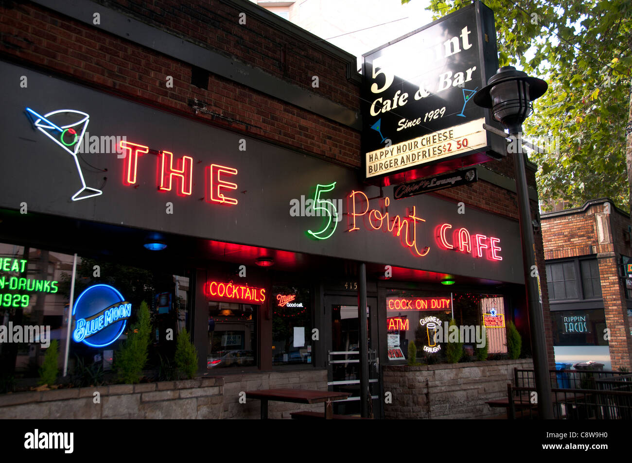 Seattle die fünf Punkt Cafe Bar Pub Stadt Stadtstaat Washington USA Stockfoto