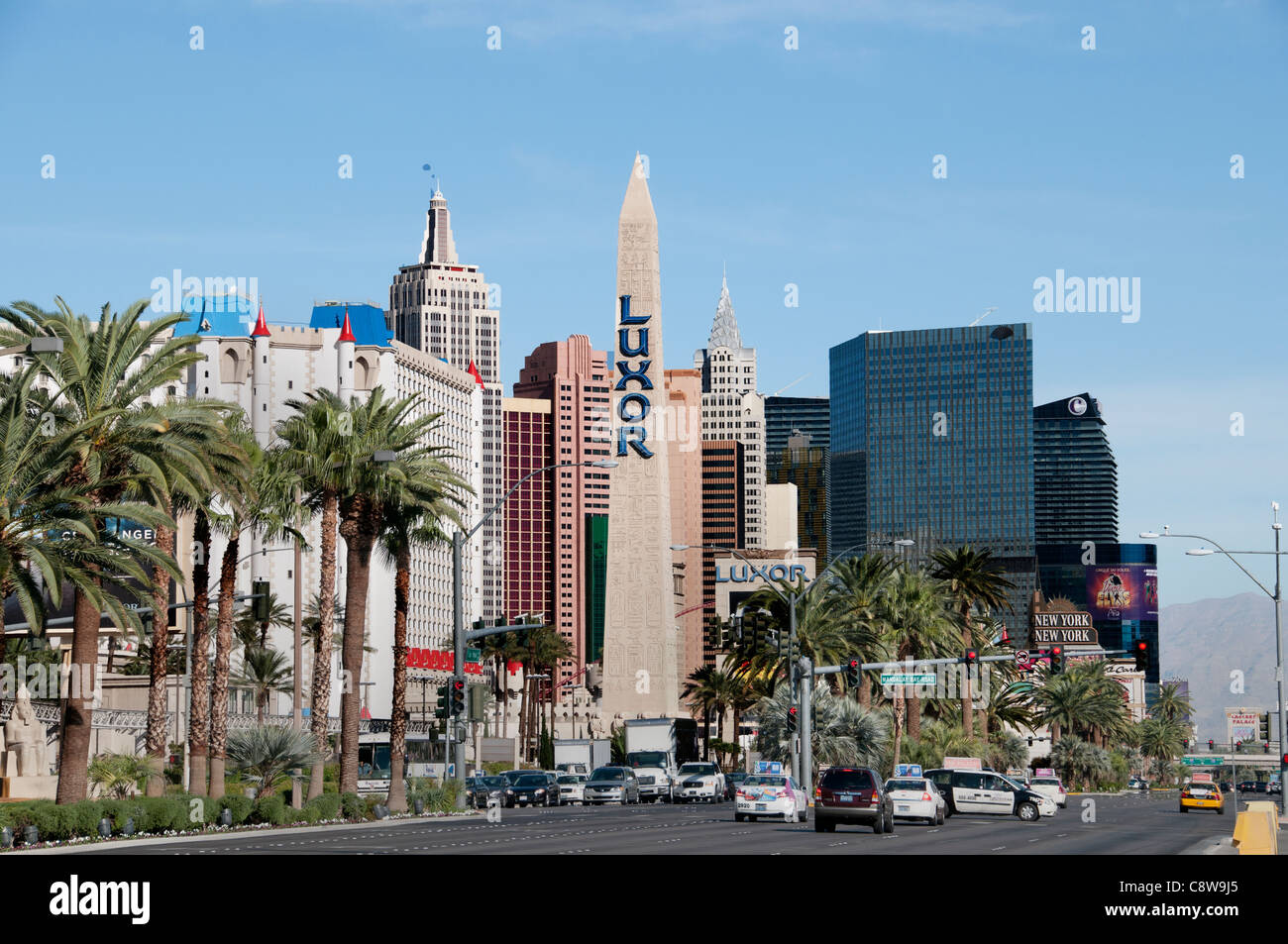 Obelisk Casino Luxor Las Vegas Nevada Sphinx Pyramide Glücksspiel Hauptstadt der Welt der Vereinigten Staaten Stockfoto