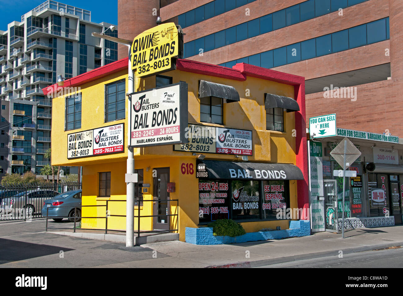 Bail bonds Pawn Shop Nevada Las Vegas Pfandleiher Stockfoto