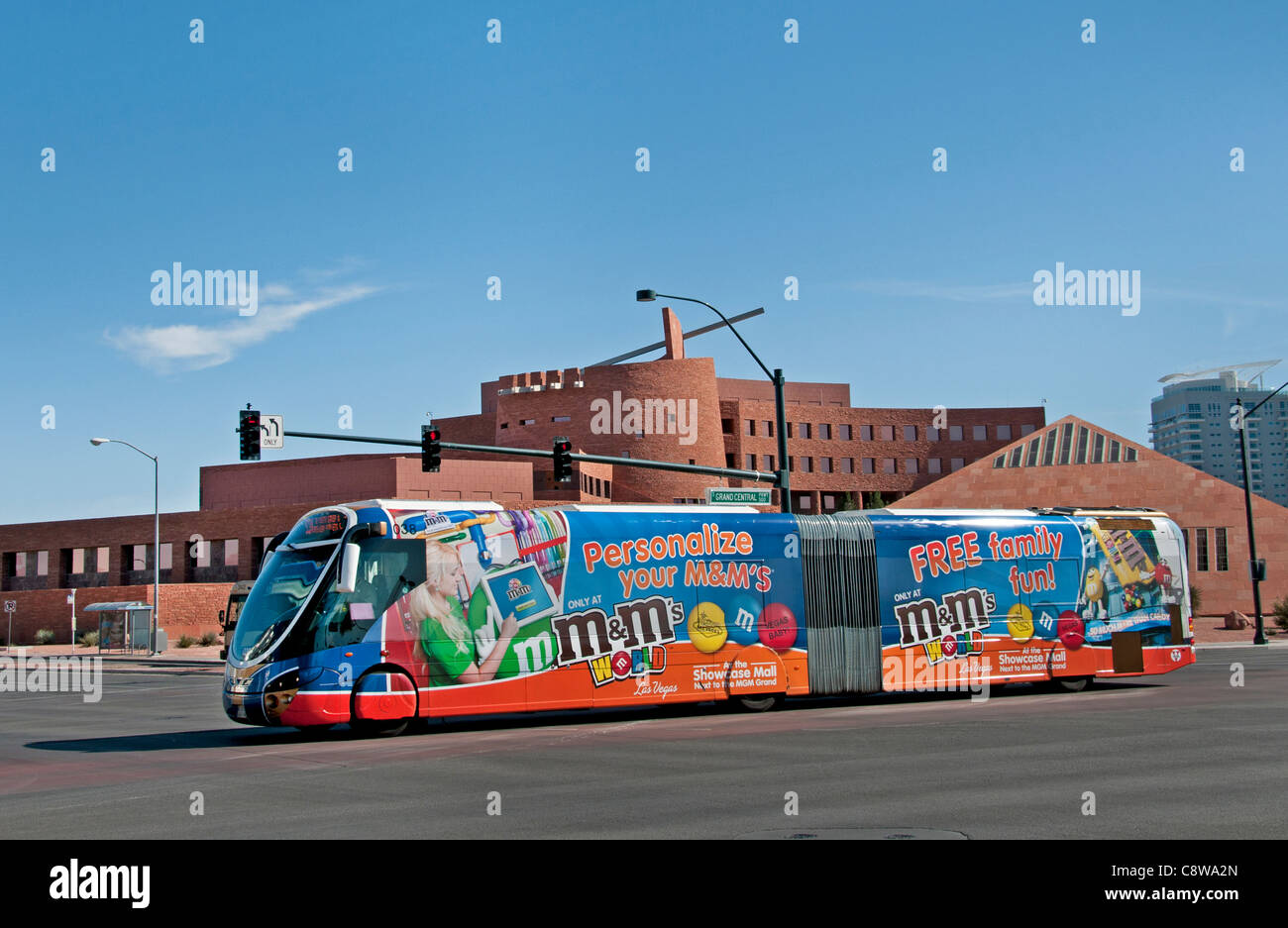 Las Vegas Clark County Regierung Center USA Nevada öffentlich Verkehrsmittel Bus lokale Stockfoto
