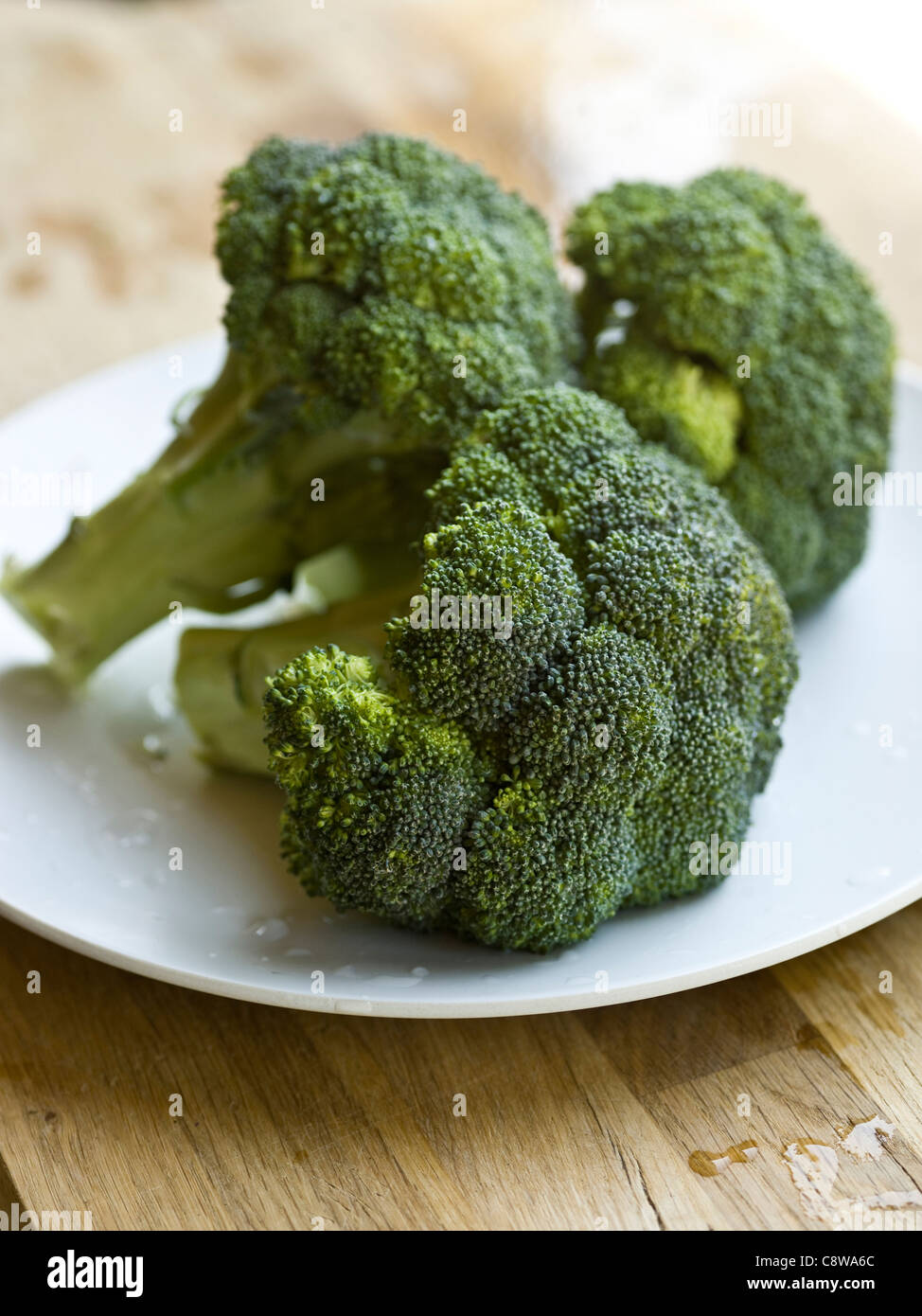 Nahaufnahme von Broccoli-Röschen Stockfoto