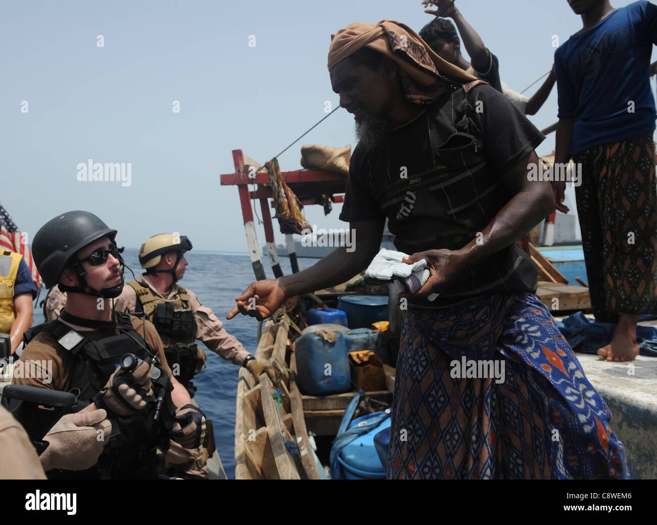 Bekämpfung der Piraterie Operationen in das Rote Meer und Somali-Becken. Stockfoto