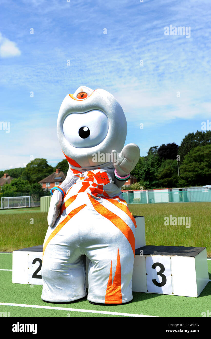 Das London 2012 Olympische Maskottchen Wenlock Stockfoto